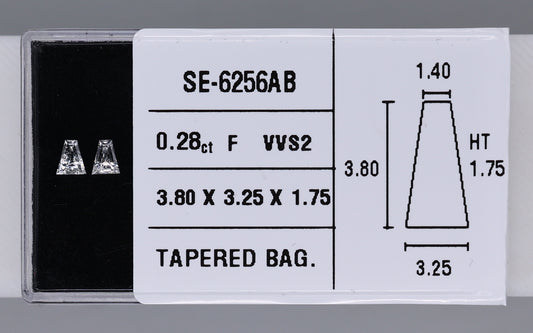 0.28 Carat Natural F VVS2 Tapered baguette Diamond SE-6256AB