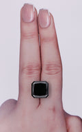 IGI 9.10 Carat Natural Fancy Black Radiant Diamond SE-10368IN