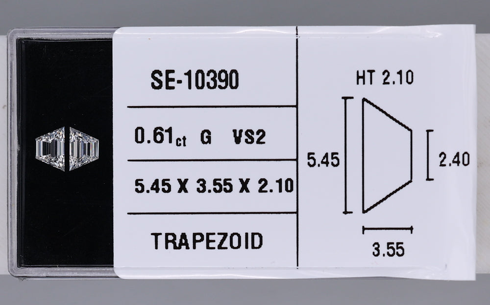 0.61 Carat Natural G VS2 Trapezoid Diamond SE-10390
