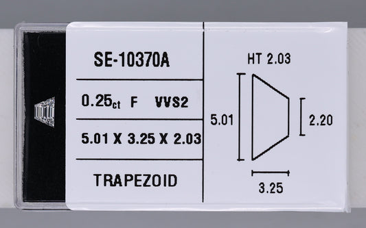 0.25 Carat Natural F VVS2 Trapezoid Diamond SE-10370A
