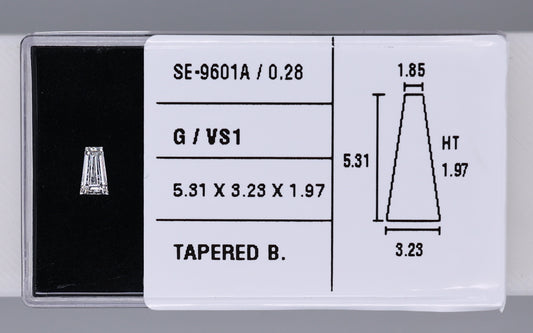 0.28 Carat Natural G VS1 Tapered baguette Diamond SE-9601A