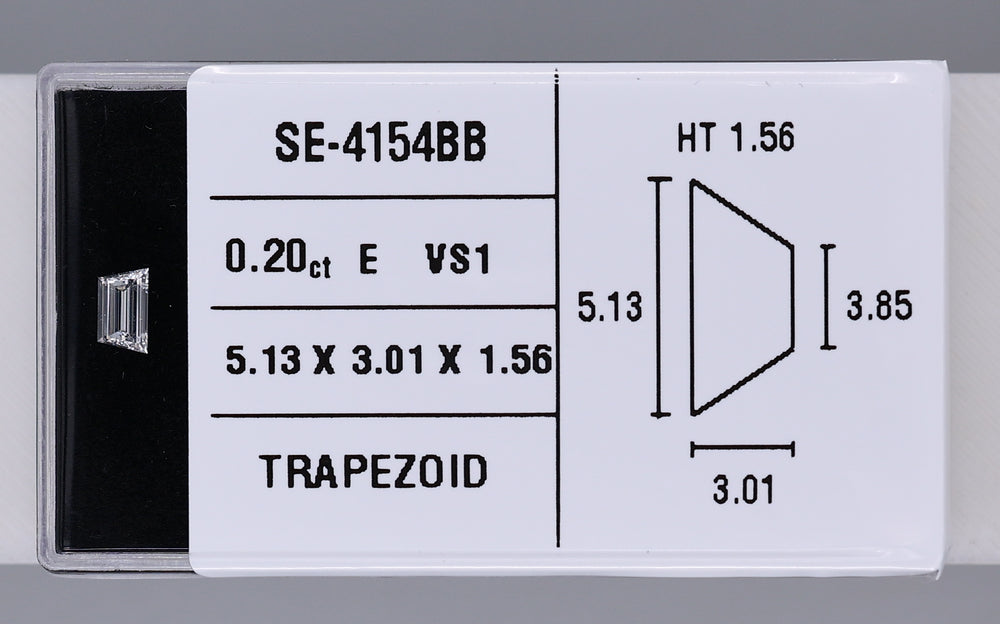 0.20 Carat Natural E VS1 Trapezoid Diamond SE-4154BB
