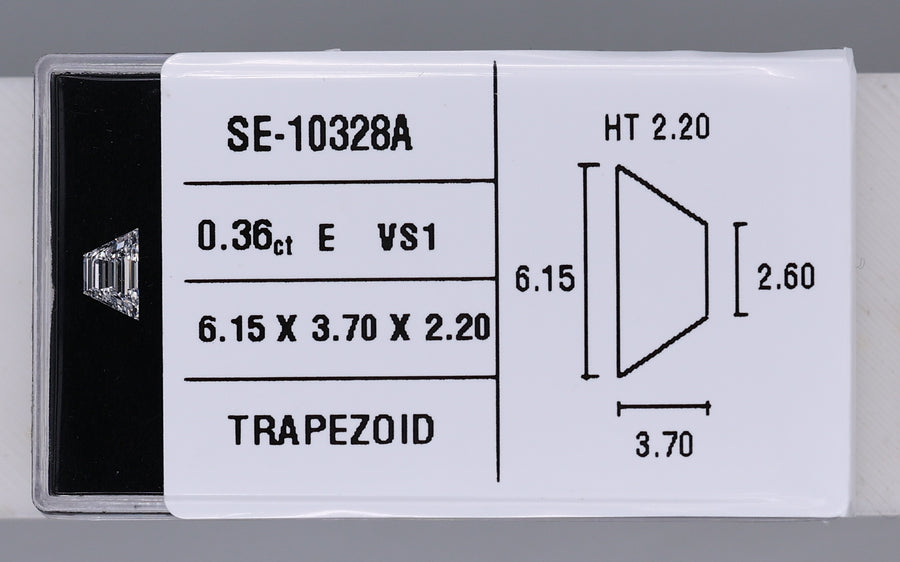 0.36 Carat Natural E VS1 Trapezoid Diamond SE-10328A
