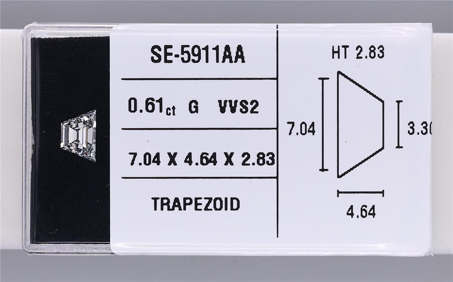 1.27 Carat Natural G VVS2 Trapezoid Diamond SE-5911AAAA