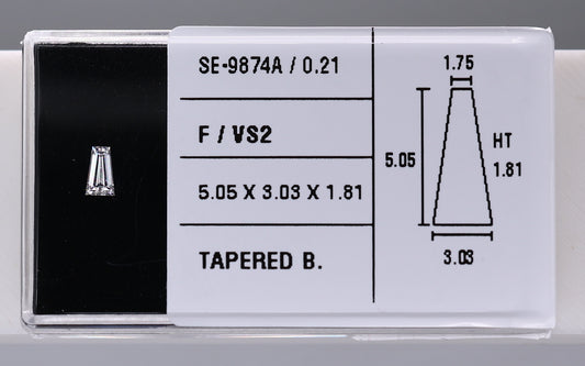 0.21 Carat Natural F VS2 Tapered baguette Diamond SE-9874A