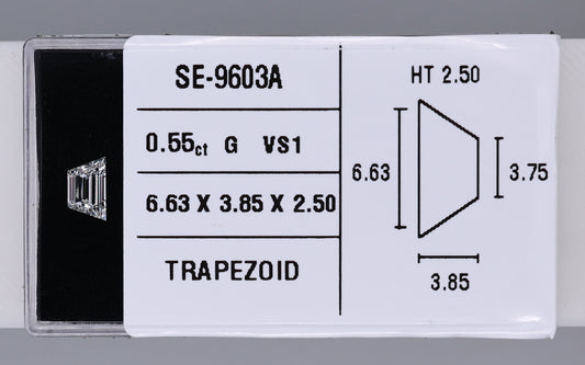 0.55 Carat Natural G VS1 Trapezoid Diamond SE-9603A