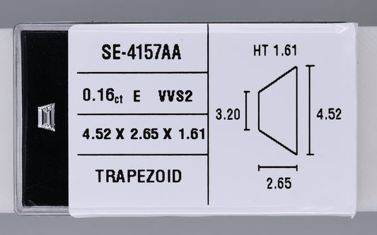 0.16 Carat Natural E VVS2 Trapezoid Diamond SE-4157AAA