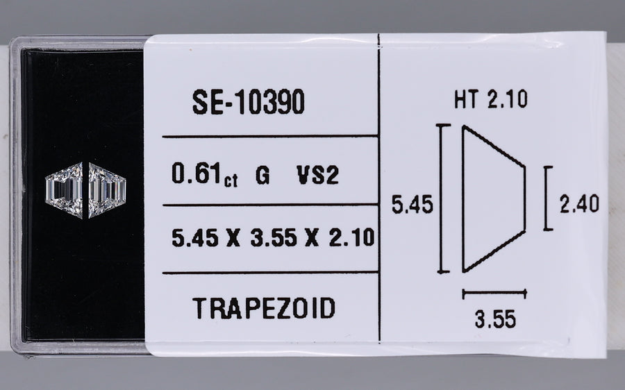 0.61 Carat Natural G VS2 Trapezoid Diamond SE-10390