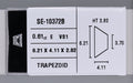 0.61 Carat Natural E VS1 Trapezoid Diamond SE-10372B