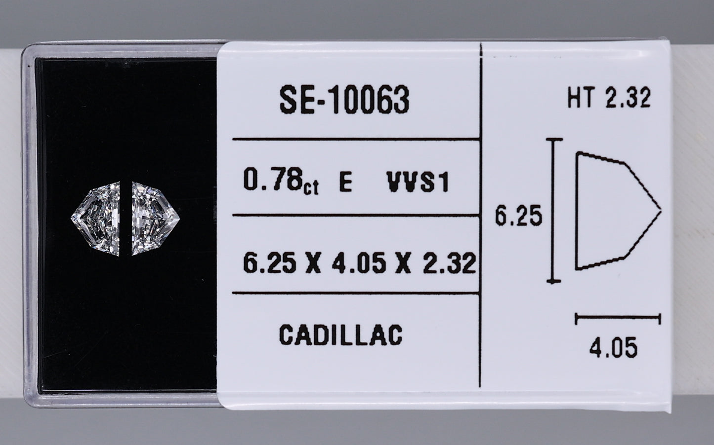 0.78 Carat Natural E VVS1 Trapezoid Diamond SE-10063