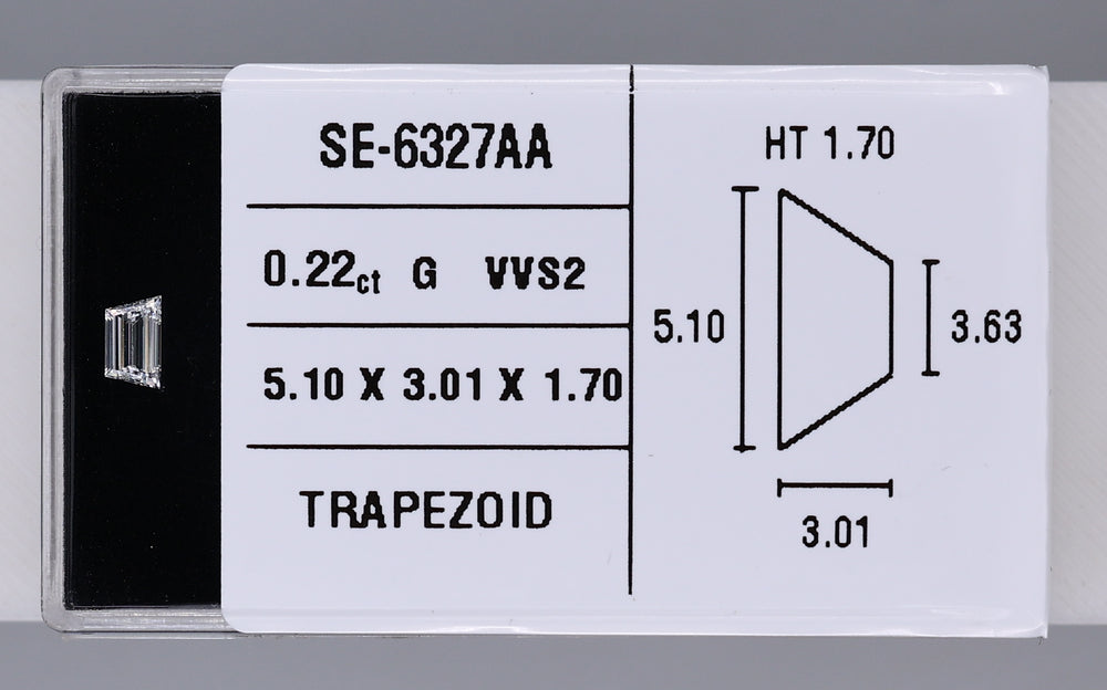 0.22 Carat Natural G VVS2 Trapezoid Diamond SE-6327AA