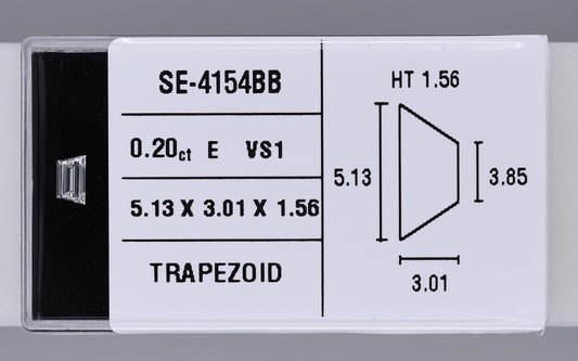 0.20 Carat Natural E VS1 Trapezoid Diamond SE-4154BB