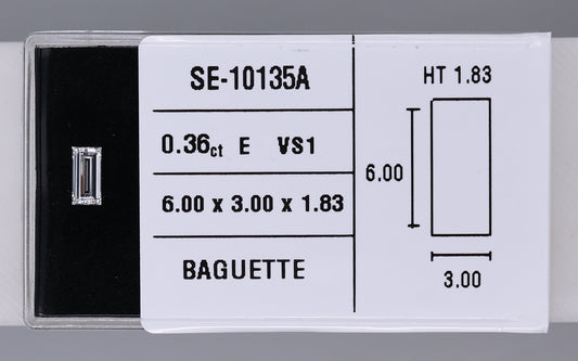 0.36 Carat Natural E VS1 Baguette Diamond SE-10135A