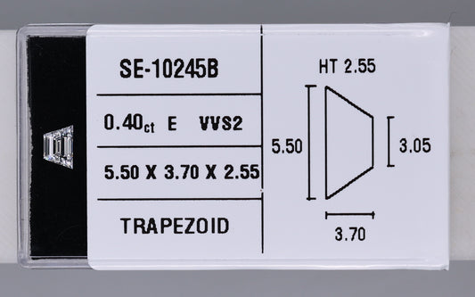 0.40 Carat Natural E VVS2 Trapezoid Diamond SE-10245B