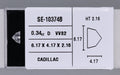 0.34 Carat Natural D VVS2 Trapezoid Diamond SE-10374B