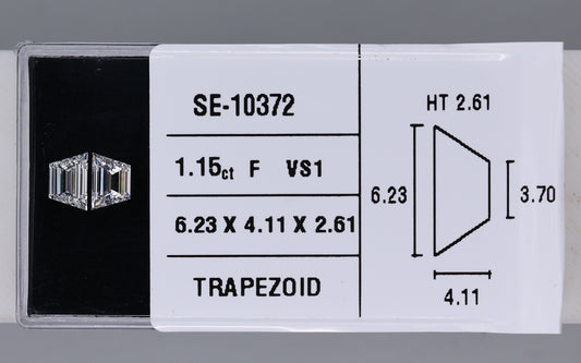 1.15 Carat Natural F VS1 Trapezoid Diamond SE-10372