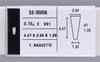 0.10 Carat Natural E VS1 Tapered baguette Diamond SE-9089A
