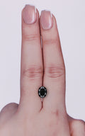 GIA 1.38 Carat Natural Fancy Black Oval Diamond SE-9447GN
