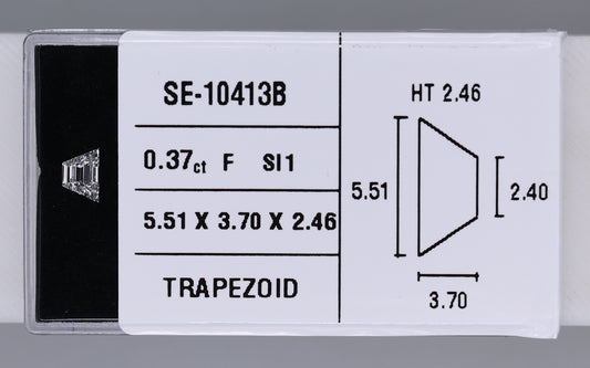 0.37 Carat Natural F SI1 Trapezoid Diamond SE-10413B