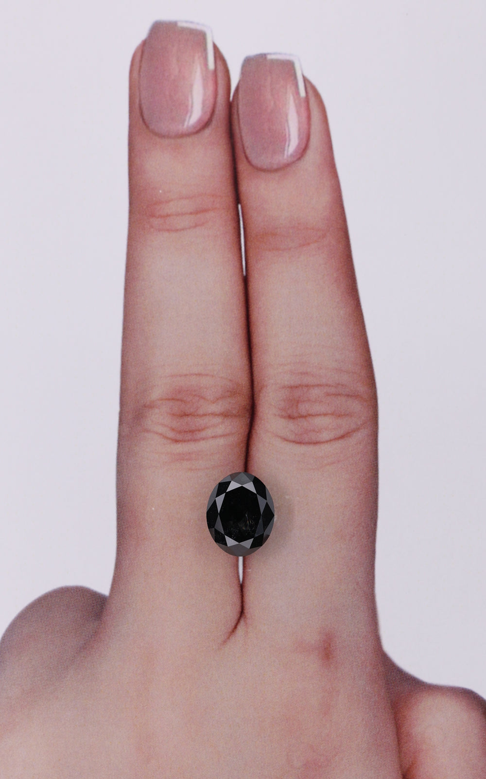 IGI 3.41 Carat Natural Fancy Black Oval Diamond SE-10362IN