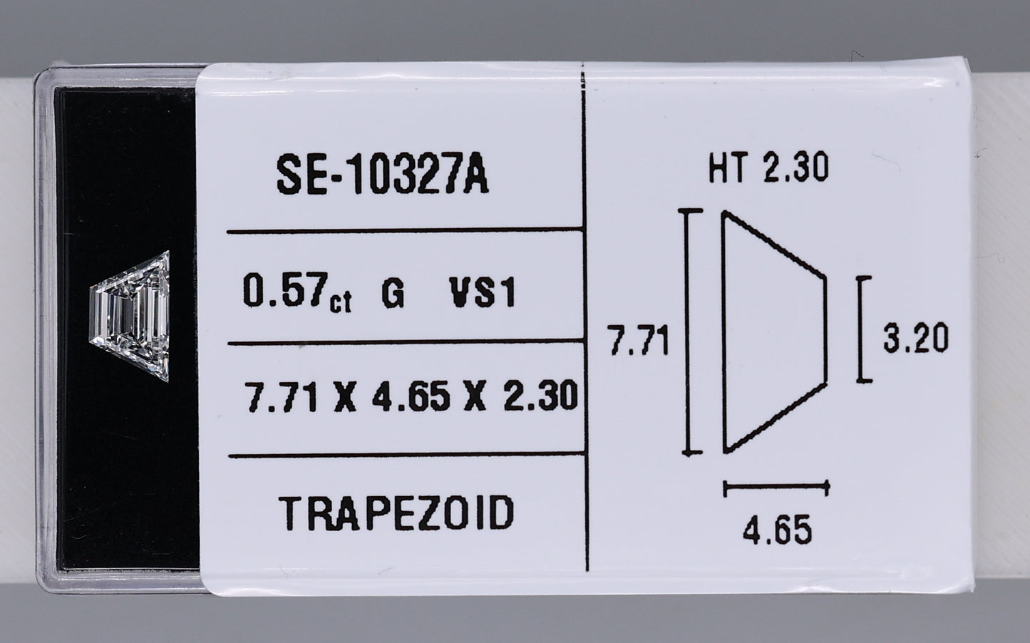 0.57 Carat Natural G VS1 Trapezoid Diamond SE-10327A