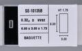 0.32 Carat Natural D VVS2 Baguette Diamond SE-10135B