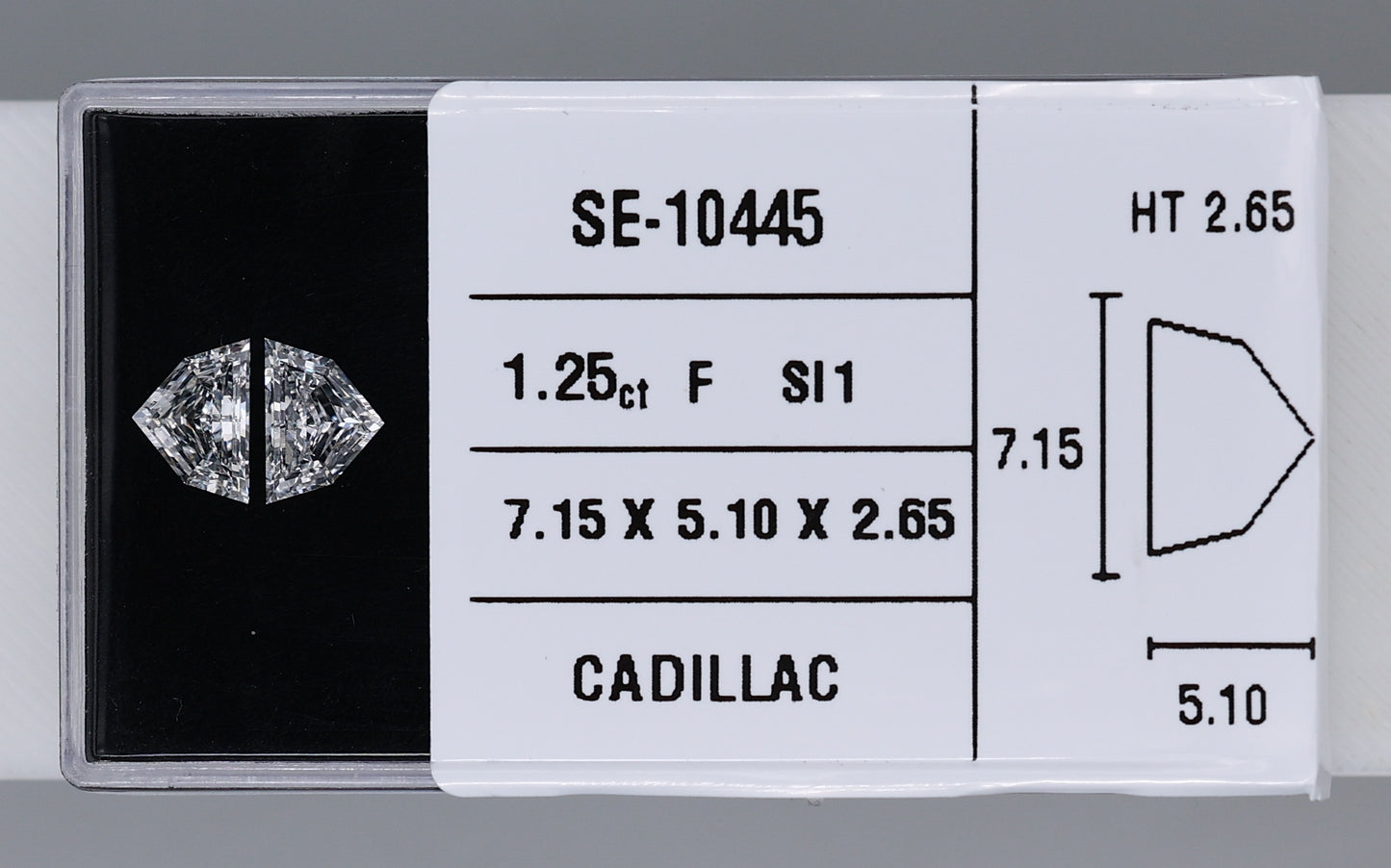 0.61 Carat Natural F VS2 Trapezoid Diamond SE-10445A