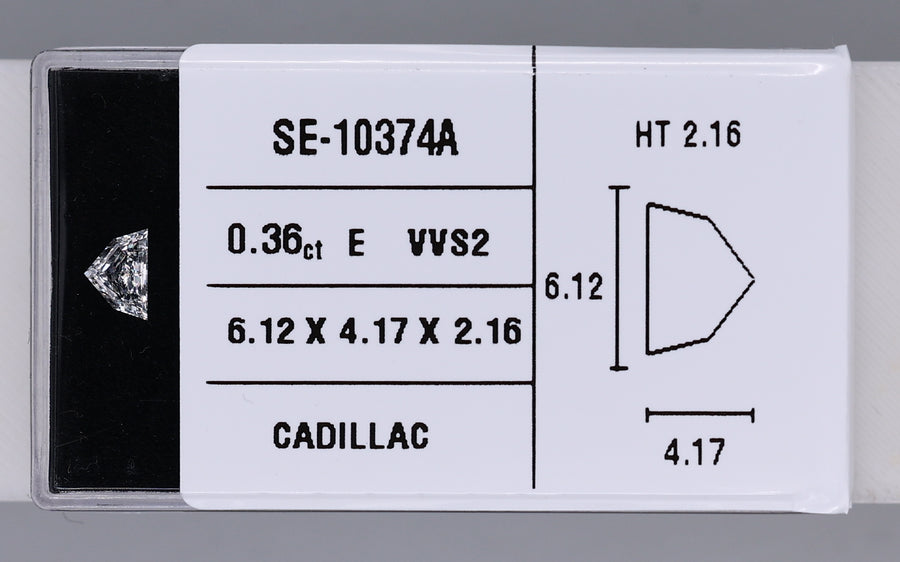 0.36 Carat Natural E VVS2 Trapezoid Diamond SE-10374A
