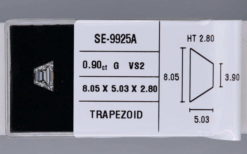 0.90 Carat Natural G VS2 Trapezoid Diamond SE-9925A