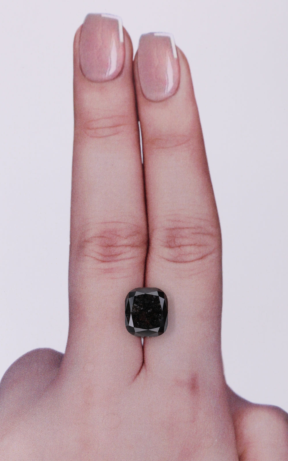 GIA 3.98 Carat Natural Fancy Black Cushion Diamond SE-9791GN