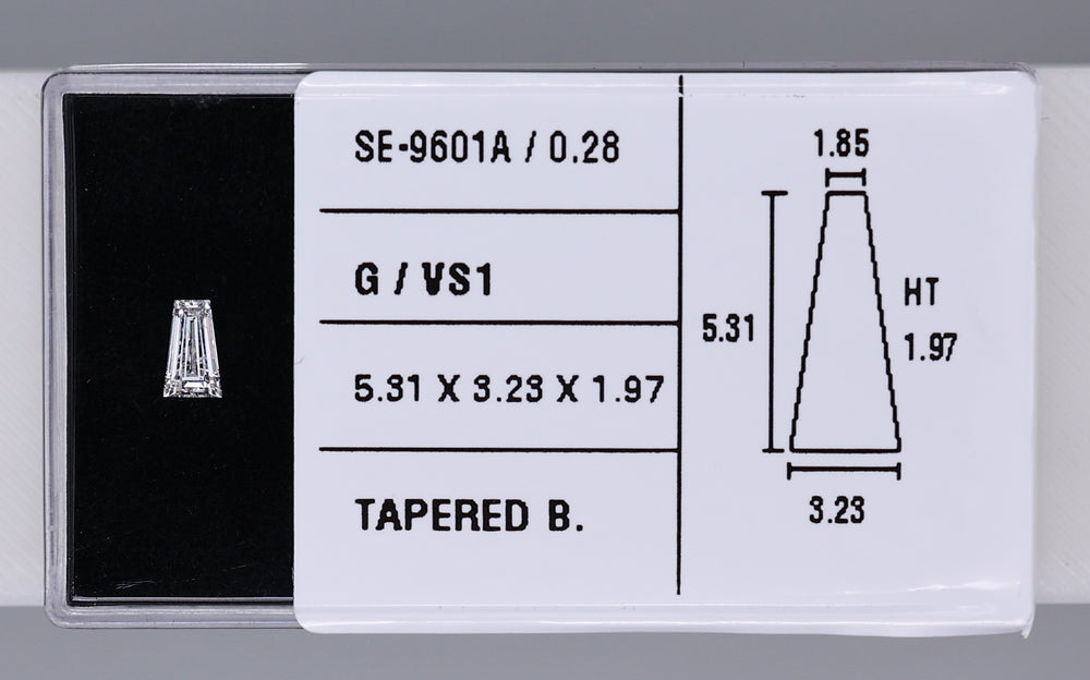 0.28 Carat Natural G VS1 Tapered baguette Diamond SE-9601A