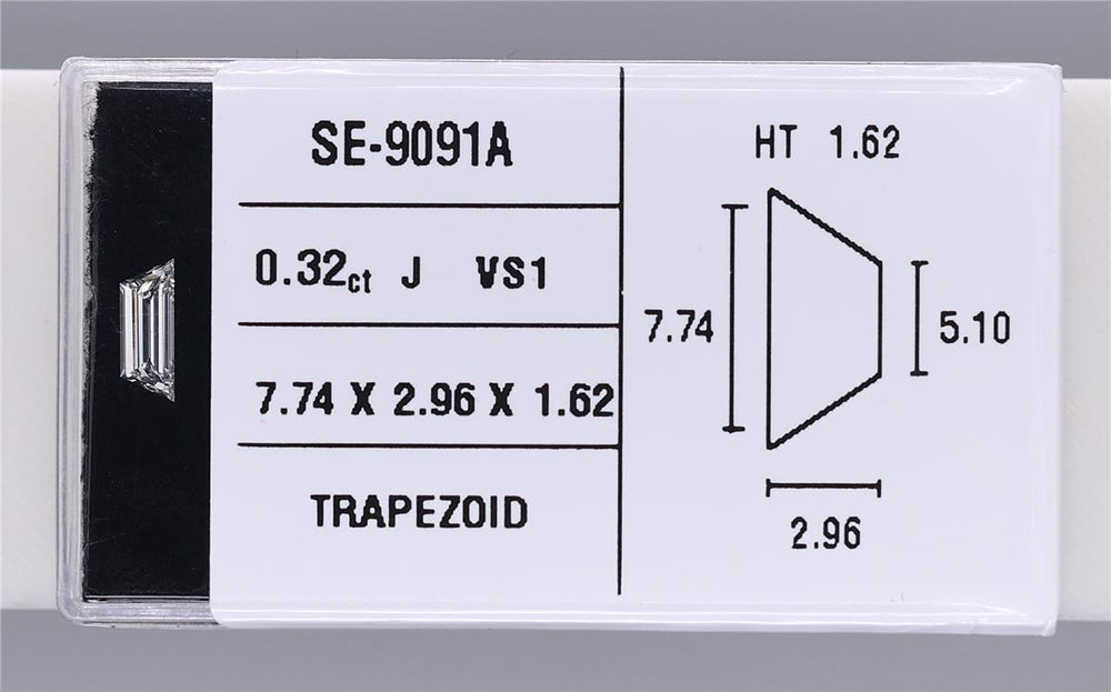 0.32 Carat Natural J VS1 Trapezoid Diamond SE-9091A