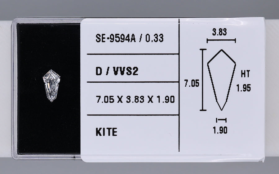 0.33 Carat Natural D VVS2 Kite Diamond SE-9594A