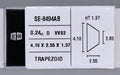 0.24 Carat Natural D VVS2 Trapezoid Diamond SE-8494AB