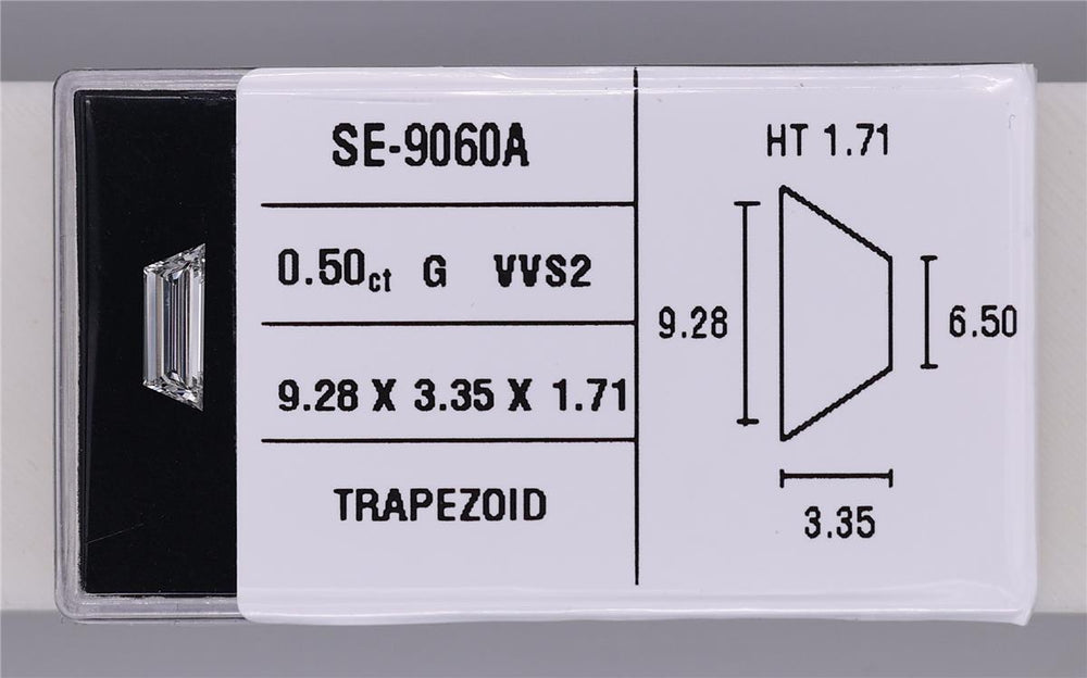 0.50 Carat Natural G VVS2 Trapezoid Diamond SE-9060A
