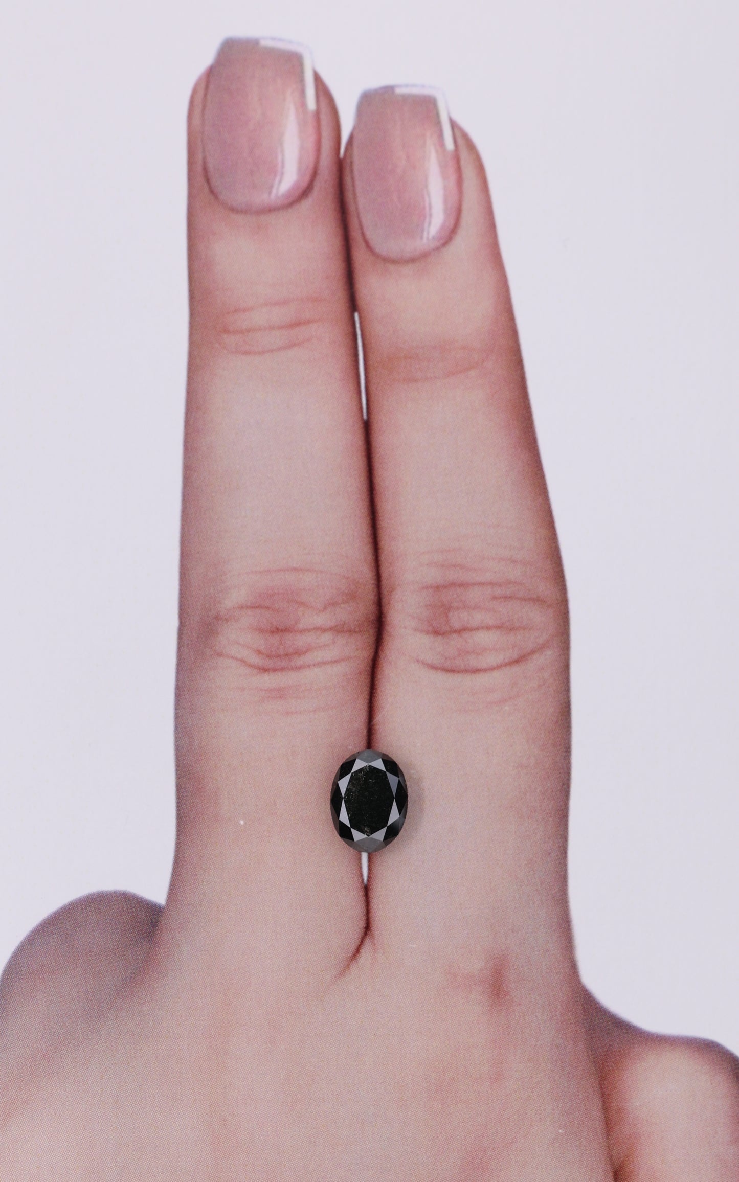 GIA 1.38 Carat Natural Fancy Black Oval Diamond SE-9447GN