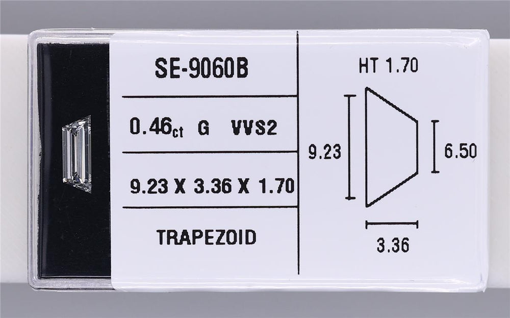 0.46 Carat Natural G VVS2 Trapezoid Diamond SE-9060B