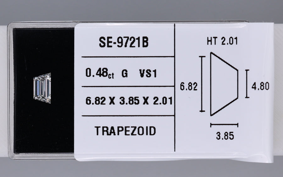 0.48 Carat Natural G VS1 Trapezoid Diamond SE-9721B