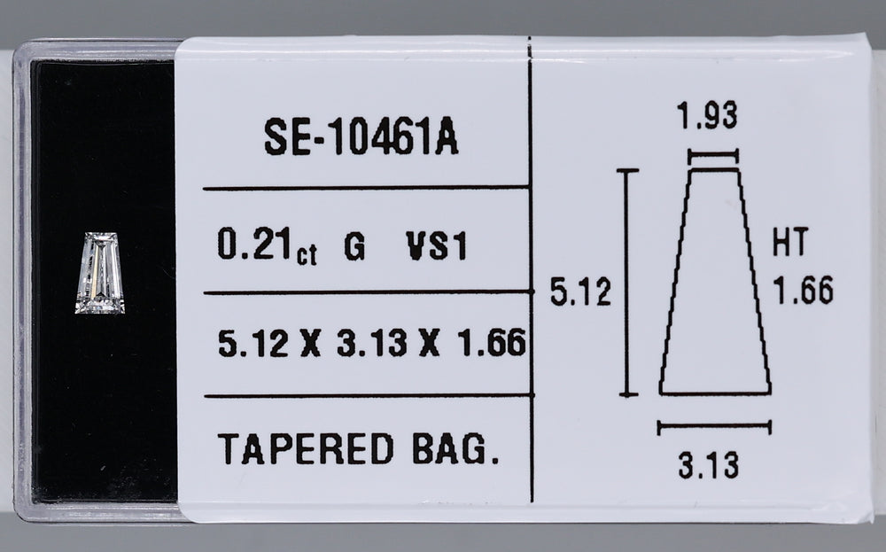 0.21 Carat Natural G VS1 Tapered baguette Diamond SE-10461A