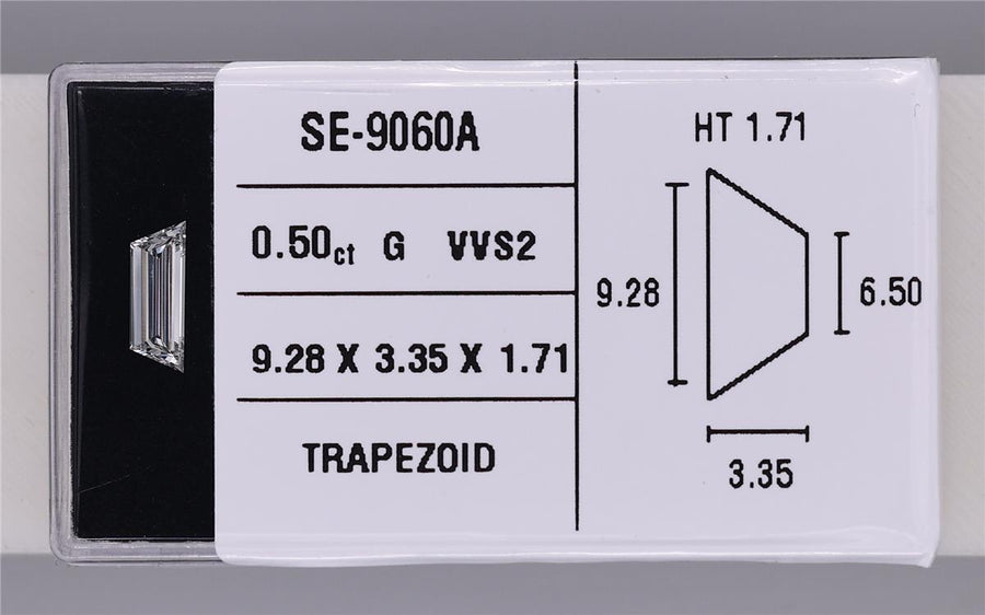 0.50 Carat Natural G VVS2 Trapezoid Diamond SE-9060A