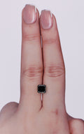 IGI 1.08 Carat Natural Fancy Black Sq emerald Diamond SE-10160IN
