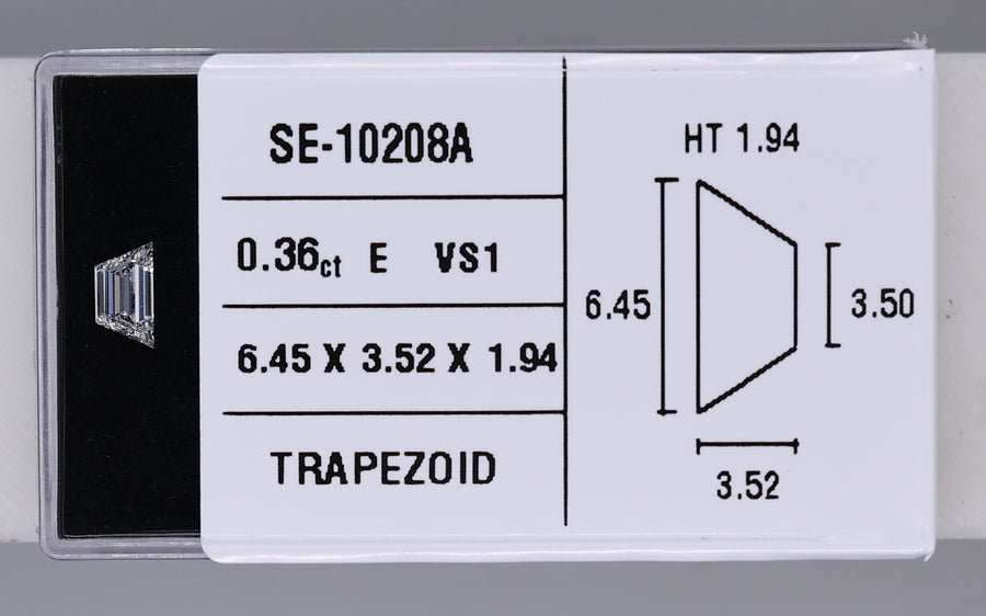 0.36 Carat Natural E VS1 Trapezoid Diamond SE-10208A