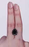 GIA 7.72 Carat Natural Fancy Black Pear Diamond SE-10004GN