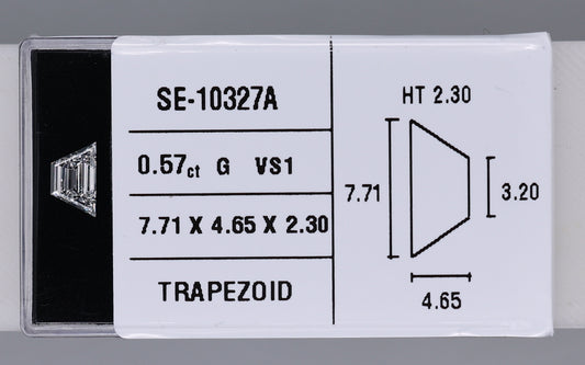 0.57 Carat Natural G VS1 Trapezoid Diamond SE-10327A