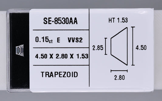 0.15 Carat Natural E VVS2 Trapezoid Diamond SE-8530AAA