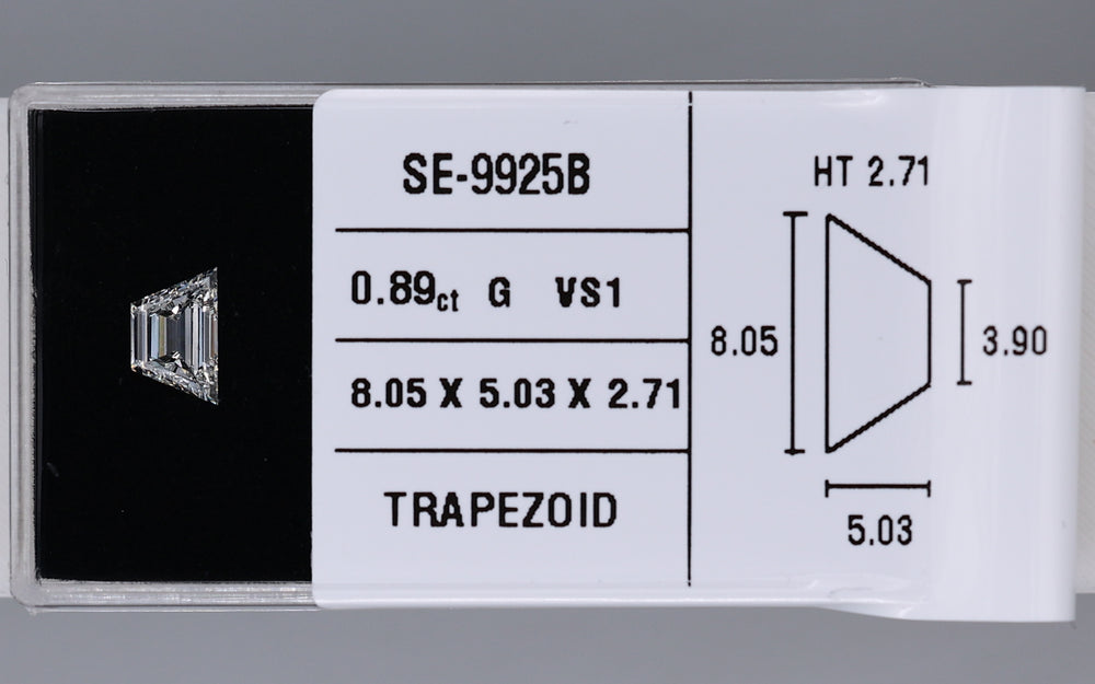 0.89 Carat Natural G VS1 Trapezoid Diamond SE-9925B