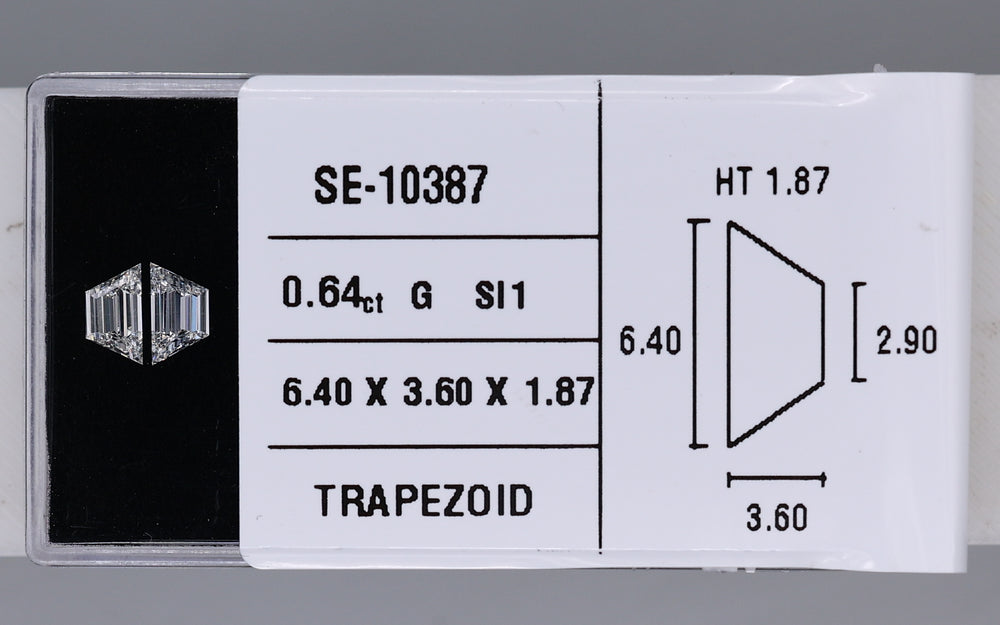 0.64 Carat Natural G SI1 Trapezoid Diamond SE-10387