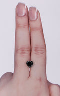 GIA 1.41 Carat Natural Fancy Black Heart Diamond SE-9544GN