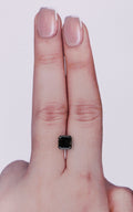 GIA 1.24 Carat Natural Fancy Black Sq emerald Diamond SE-9798GN