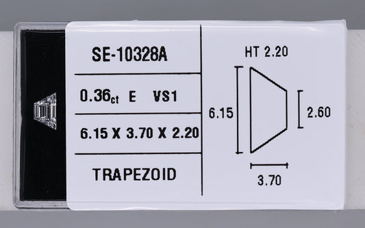 0.36 Carat Natural E VS1 Trapezoid Diamond SE-10328A